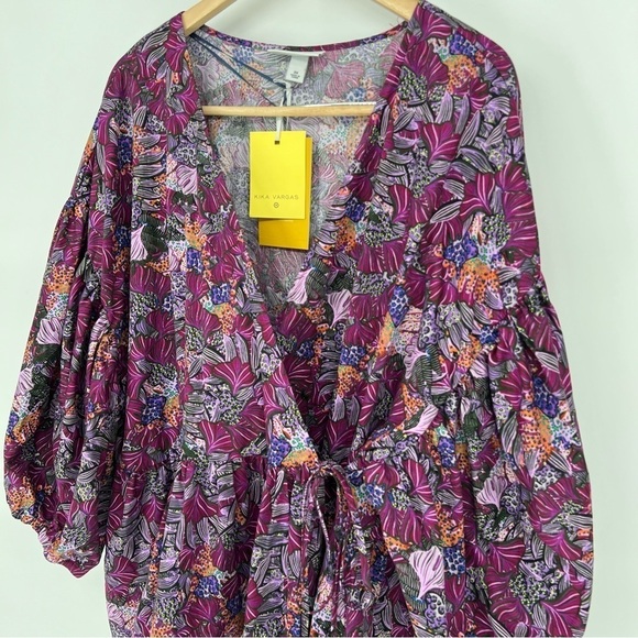 Kika Vargas x Target Coral Reef Scallop Edge Wrap Top Size 3X‎ New With Tags - Picture 5 of 14